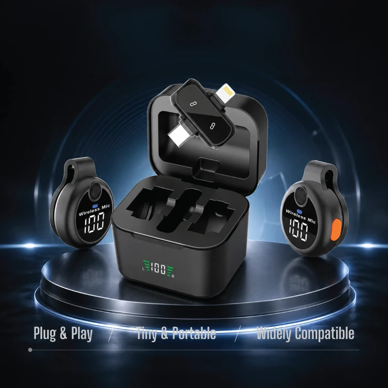 Pawa ClipGo Microphone with Ai Noise Reduction - Black