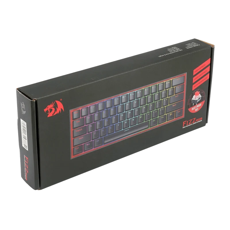 FIZZ K617 60% Wired Mechanical Keyboard (Red Inner)