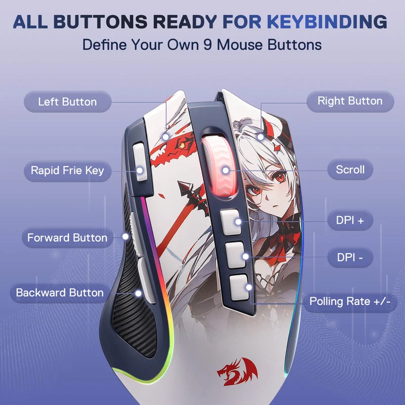(Open-box) PREDATOR M612 PRO Anime Gaming Mouse