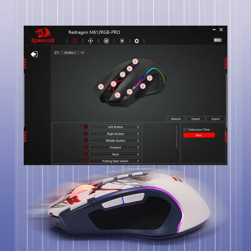 (Open-box) PREDATOR M612 PRO Anime Gaming Mouse