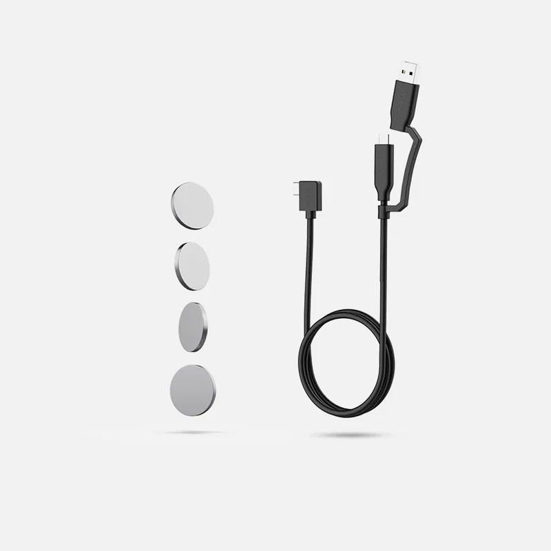 Magnete (Silber) + Datenkabel-Bundle