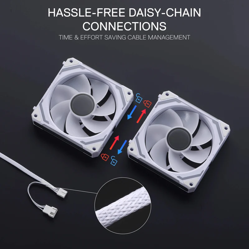 GCF012 Reverse 120mm ARGB PC Case Fan
