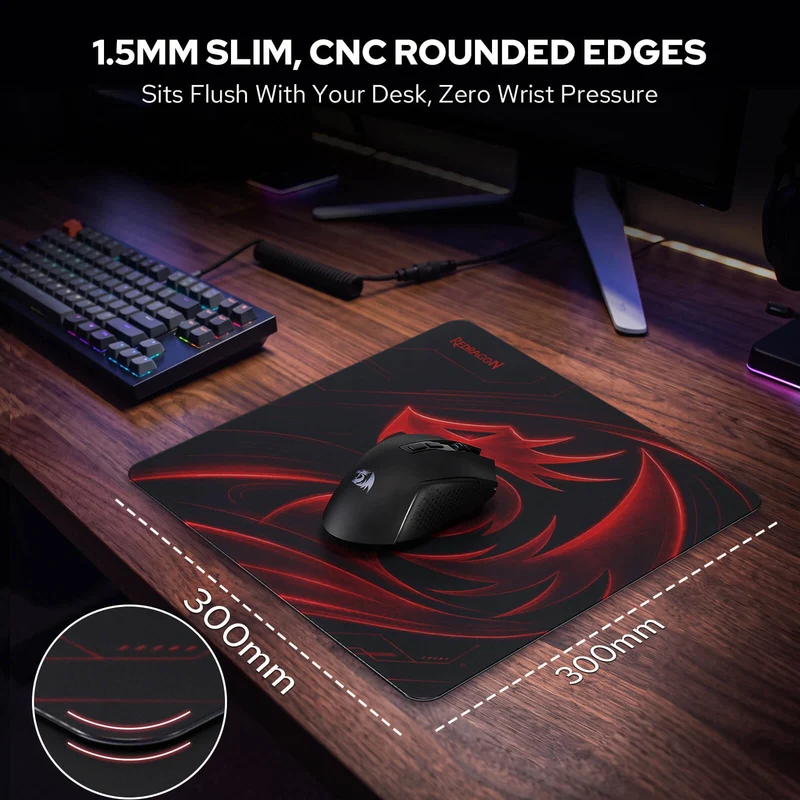PG1M Pro Glass Gaming Mouse Pad