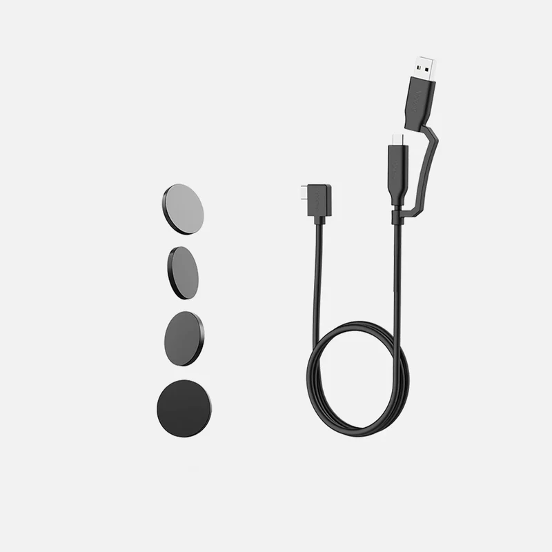 Datenkabel + Magnete (schwarz) Bundle