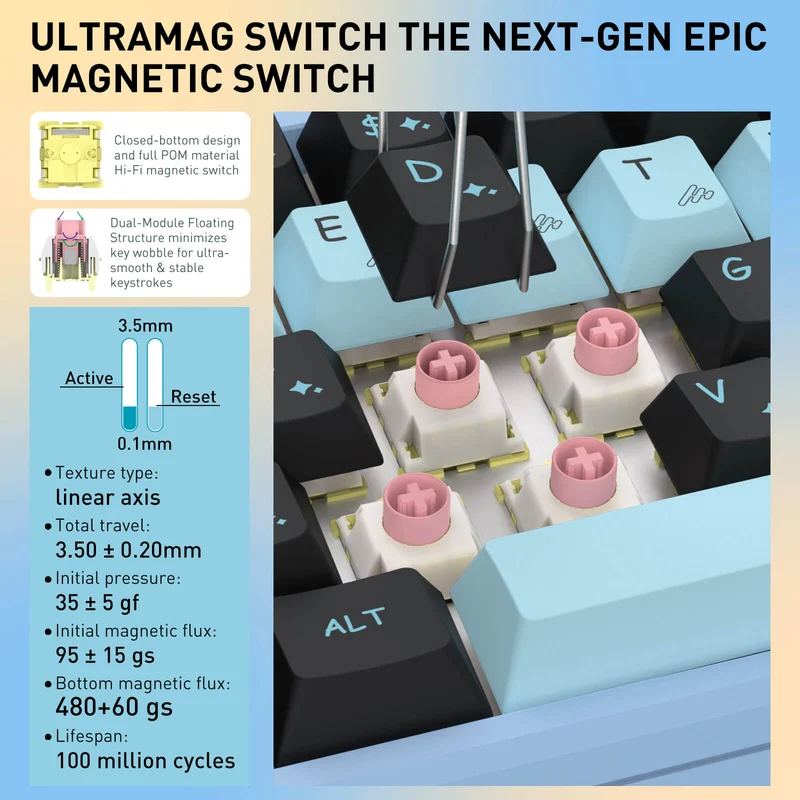 NUBULA K769 HE Rapid Trigger Gaming Keyboard