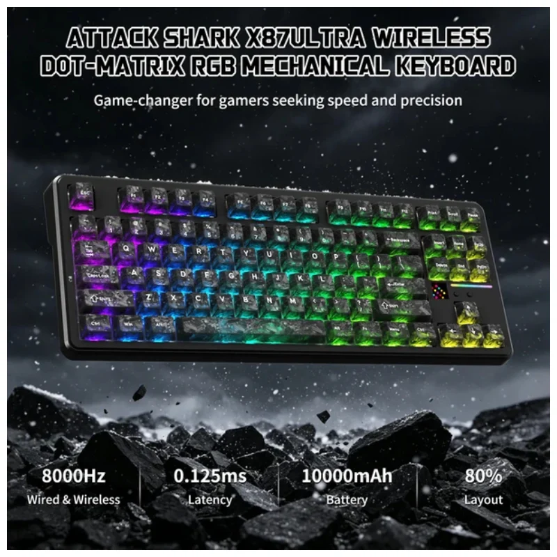 لوحة مفاتيح ألعاب ميكانيكية هجينة ستيل سيريز أبيكس 5، سلكية، RGB، باللون الأسود