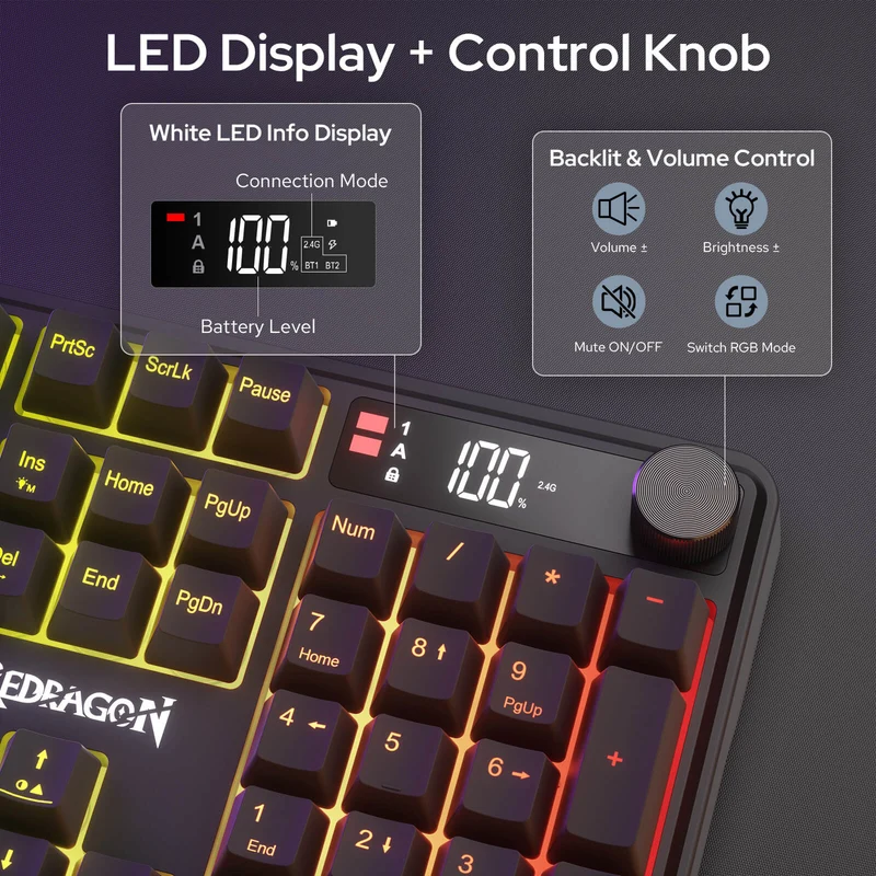 CB204 3-Mode Wireless Gaming Keyboard & Mouse Combo