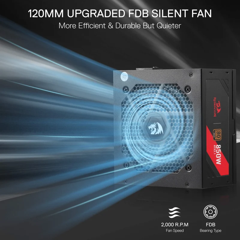 RGMS-850W PRO 80+ ATX 3.1 Gold 850 Watt Power Supply