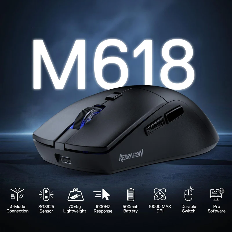 ANTONIUM K745 PRO Keyboard & AZZMACH M618 (1K HZ) Mouse Combo