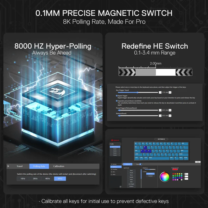 FIZZ K617 Black (Magnetic Hall Effect Keyboard)