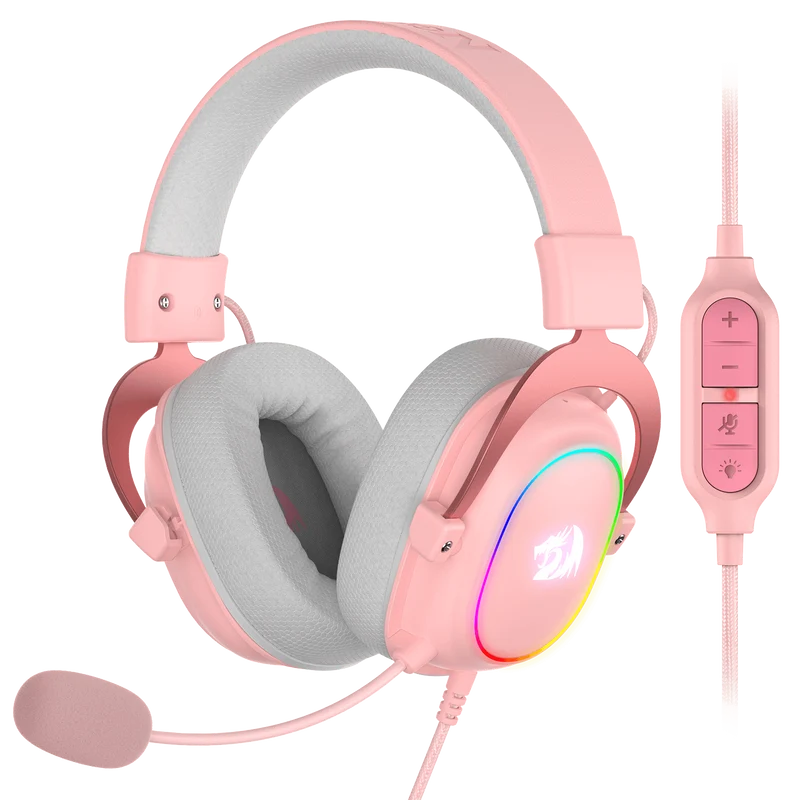 H510 ZEUS-X Cute Gaming Headphone with Mic (Pink Color)
