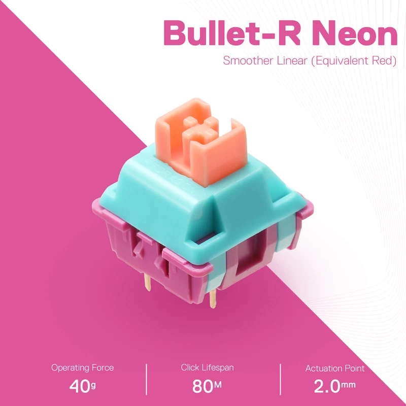 (Open-box) BULLET-R A113 Mechanical Switch (24 pcs Switches, Red Equivalent)