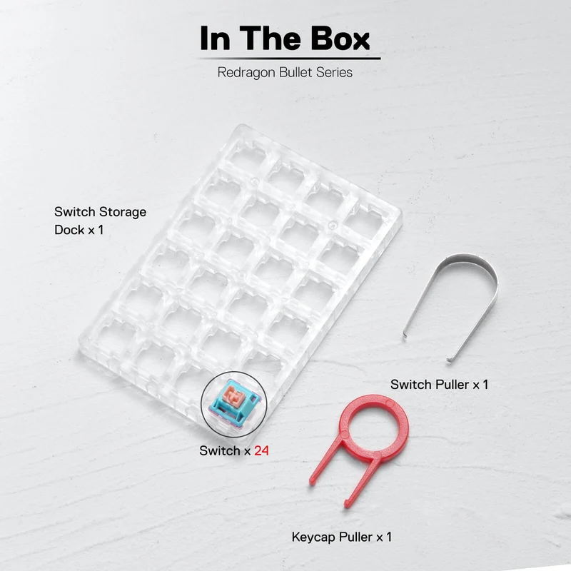 (Open-box) BULLET-R A113 Mechanical Switch (24 pcs Switches, Red Equivalent)