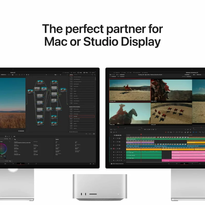 شاشة آبل ستوديو ديسبلاي XDR مع حامل قابل لتعديل الميل والارتفاع - زجاج قياسي / Thunderbolt 5 / حجم 27.0 بوصة 5K ريتينا / سطوع 1000 شمعة/م² / USB-C / (موديل 2026)