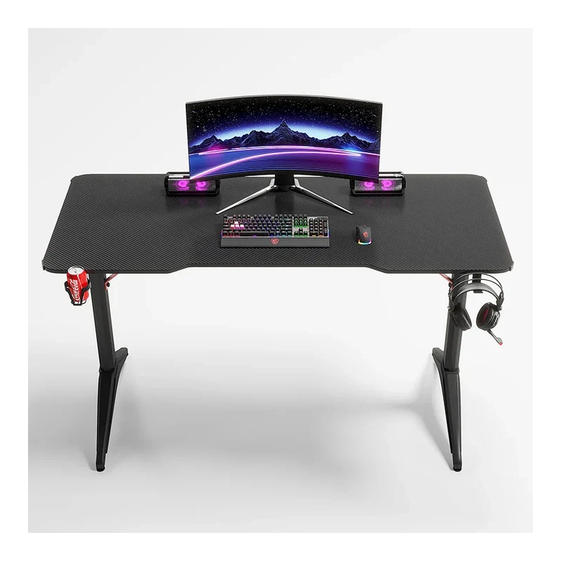 مكتب ألعاب جادجيت أون D2208 على شكل Y بإضاءة RGB متدفقة - أسود