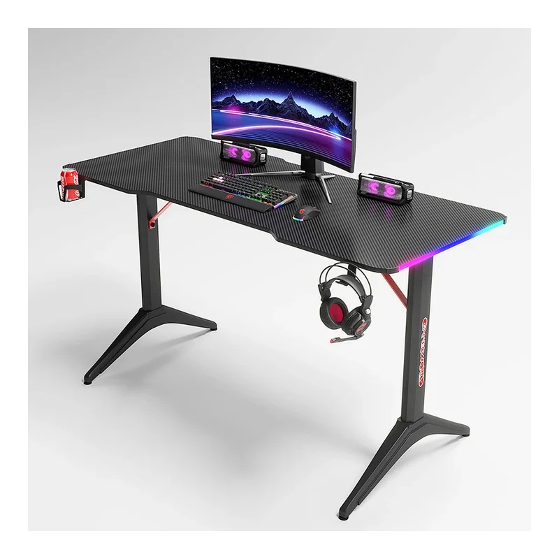 مكتب ألعاب جادجيت أون D2208 على شكل Y بإضاءة RGB متدفقة - أسود