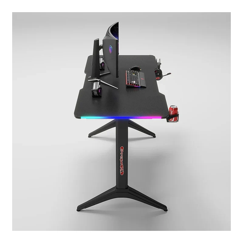 مكتب ألعاب جادجيت أون D2208 على شكل Y بإضاءة RGB متدفقة - أسود