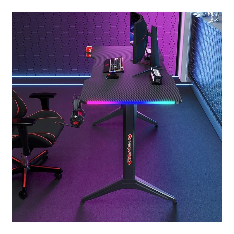 مكتب ألعاب جادجيت أون D2208 على شكل Y بإضاءة RGB متدفقة - أسود