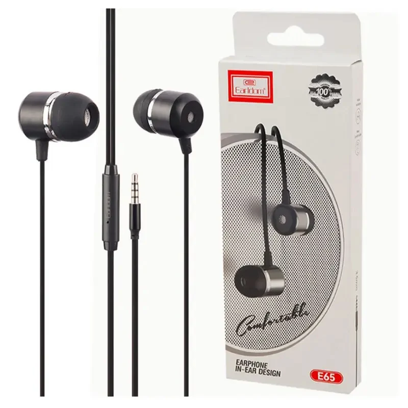 Earldom ET-E65 Stereo Earphones - 3.5mm Jack / In-Ear / Wired / Black