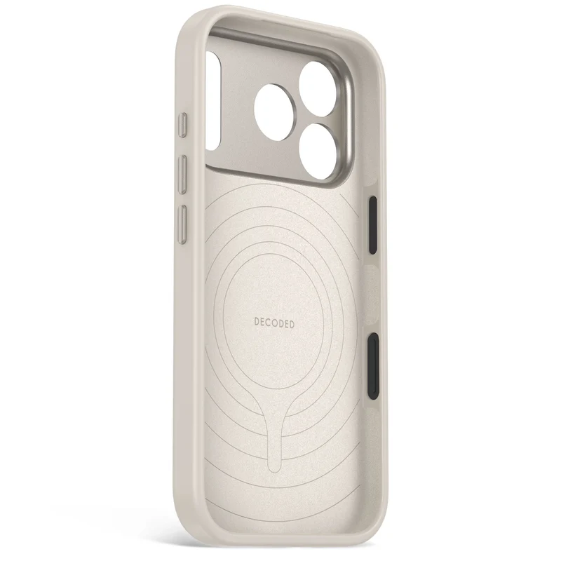 Decoded AntiMicrobial Silicone Backcover Case For Apple iPhone 18 Pro / Apple iPhone 17 Pro - Pebble Grey