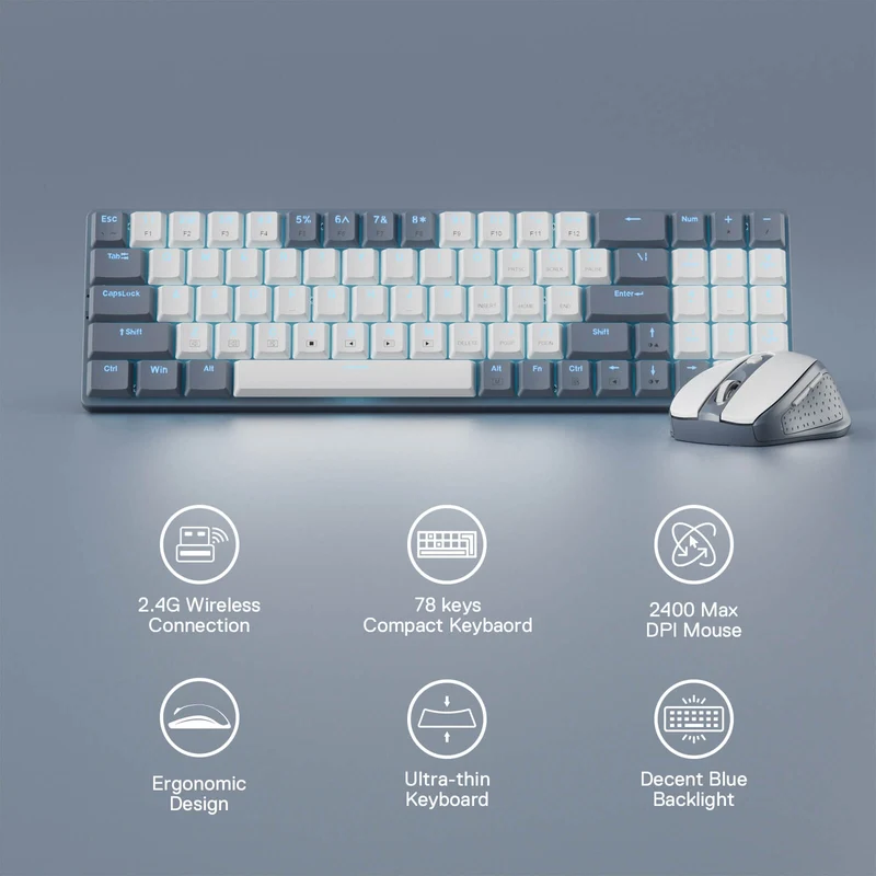(Open-box) BS8772 Wireless Keyboard and Mouse Combo