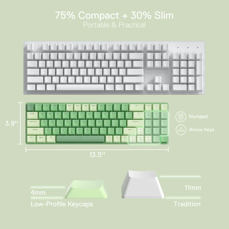 (Open-box) BS8772 Wireless Keyboard and Mouse Combo