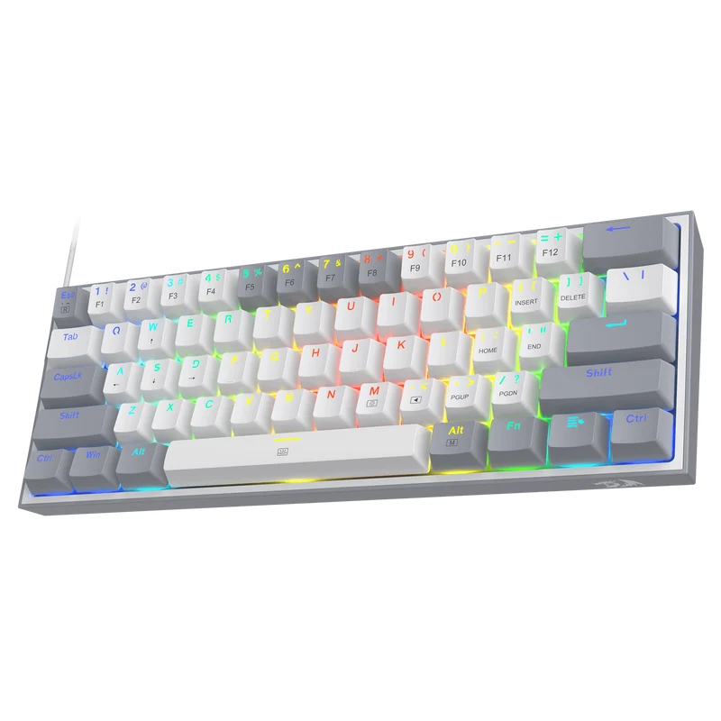 FIZZ K617 60 White & Grey Small Mechanical keyboard