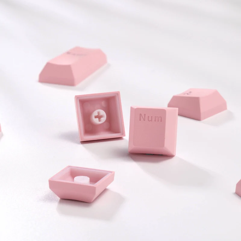 (Only Keycaps) Redragon X LTC Double Shot PBT 104 Keycaps Set with Translucent Layer, Double Shot Keycaps for Mechanical Keyboard - Macaron Pink