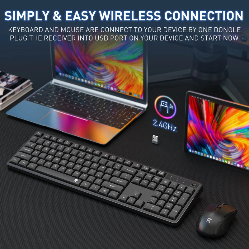 BS7634 Wireless Keyboard and Mouse Combo