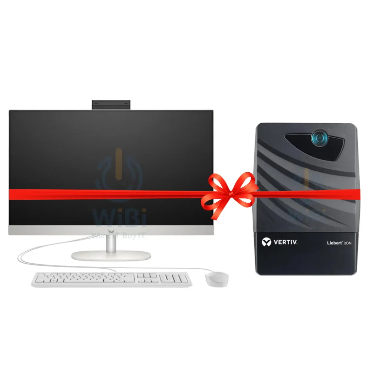 HP 24-CR0064NE AIO PC - i7-1355U / 16GB / 512GB (NVMe M.2 SSD) / 23.8" FHD Touch / 1YW / Shell White + Vertiv / Liebert itON 800VA (360W) UPS - Bundle Offer