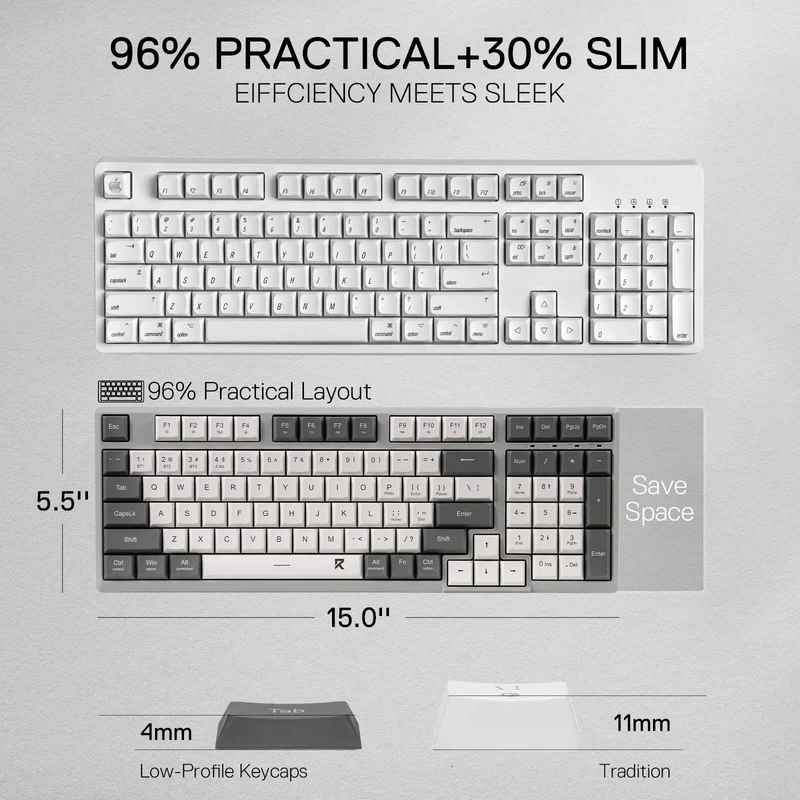 BK7114 Scissor Low-Profile Slim Wireless Keyboard