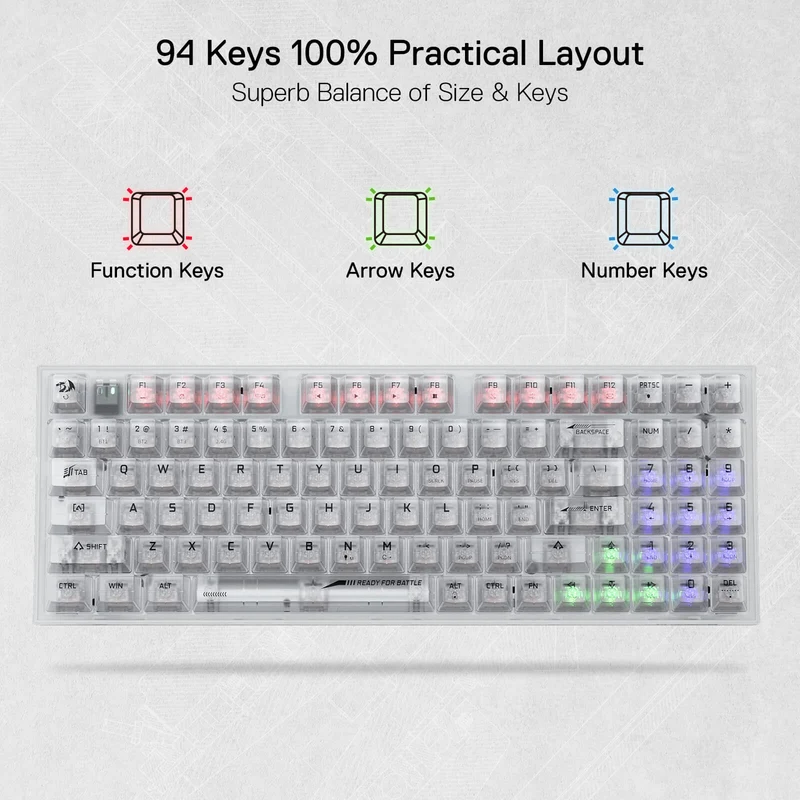 (Open-box) IRELIA K658 PRO 90% Full-Transparent Keyboard
