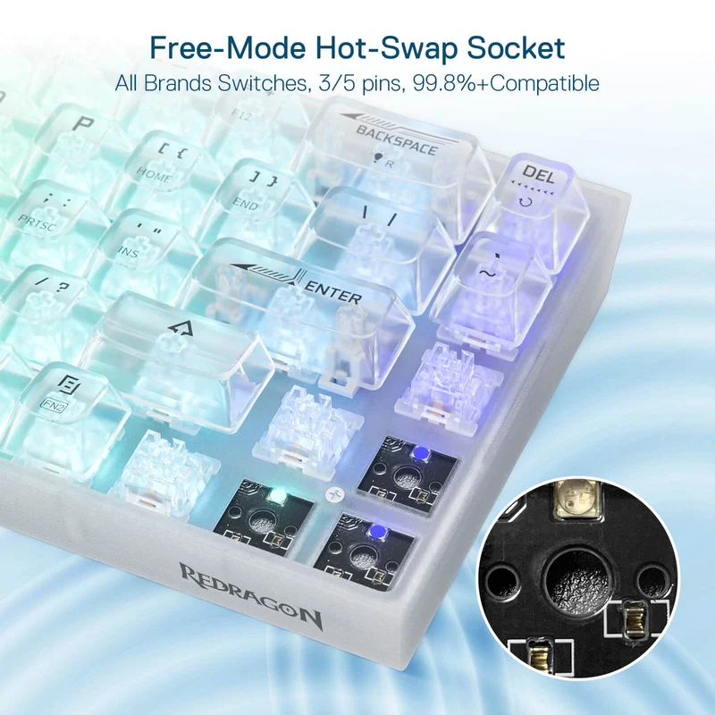 CASTOR K631 PRO Full-Transparent Mechanical Keyboard