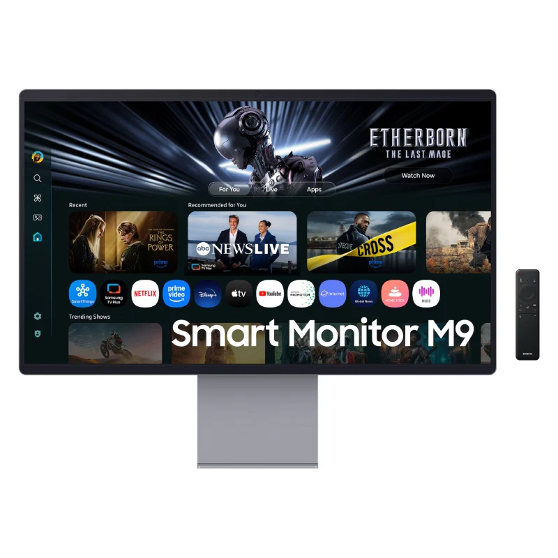 شاشة ذكية سامسونج حجم 32 بوصة M9 M90SF بدقة 4K OLED مع سامسونج فيجن AI - حجم 32.0 بوصة 4K / 0.03 مللي ثانية / حتى 165 هرتز / HDMI / DisplayPort / واي فاي / بلوتوث / مكبر صوت / فضي