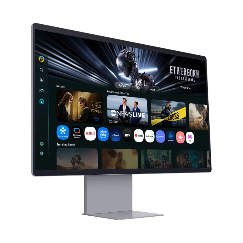 شاشة ذكية سامسونج حجم 32 بوصة M9 M90SF بدقة 4K OLED مع سامسونج فيجن AI - حجم 32.0 بوصة 4K / 0.03 مللي ثانية / حتى 165 هرتز / HDMI / DisplayPort / واي فاي / بلوتوث / مكبر صوت / فضي