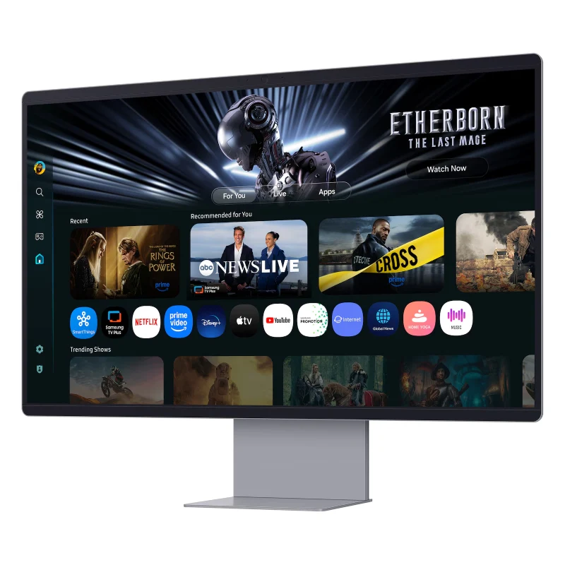 شاشة ذكية سامسونج حجم 32 بوصة M9 M90SF بدقة 4K OLED مع سامسونج فيجن AI - حجم 32.0 بوصة 4K / 0.03 مللي ثانية / حتى 165 هرتز / HDMI / DisplayPort / واي فاي / بلوتوث / مكبر صوت / فضي