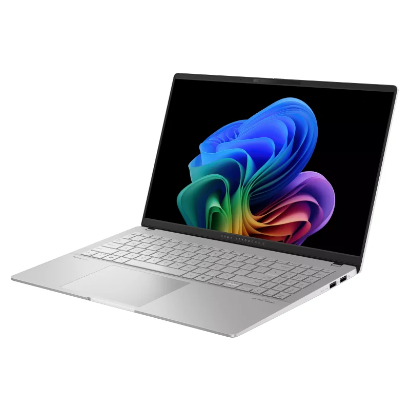 لابتوب أسوس فيفوبوك S15 (S5507) كوبايلوت+ PC، مقاس 15.6 بدقة 3K OLED، معالج سنابدراجون X بلس، ذاكرة وصول عشوائي 16 جيجابايت، قرص حالة صلبة NVMe M.2 بسعة 1 تيرابايت، ضمان سنة واحدة، باللون الفضي البارد
