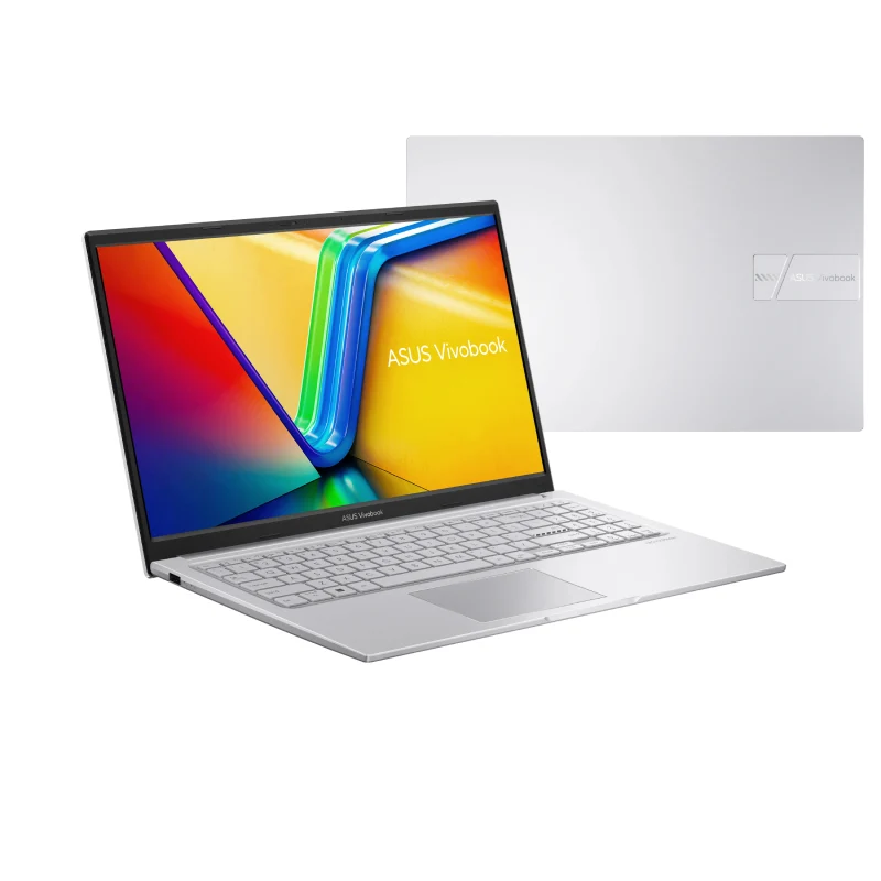 لابتوب أسوس فيفوبوك 15 X1504VA، مقاس 15.6 بوصة بدقة FHD، معالج كور 5 120U، ذاكرة وصول عشوائي 8 جيجابايت، قرص حالة صلبة NVMe M.2 بسعة 512 جيجابايت، نظام دوس (بدون نظام تشغيل)، ضمان سنة واحدة، فضي