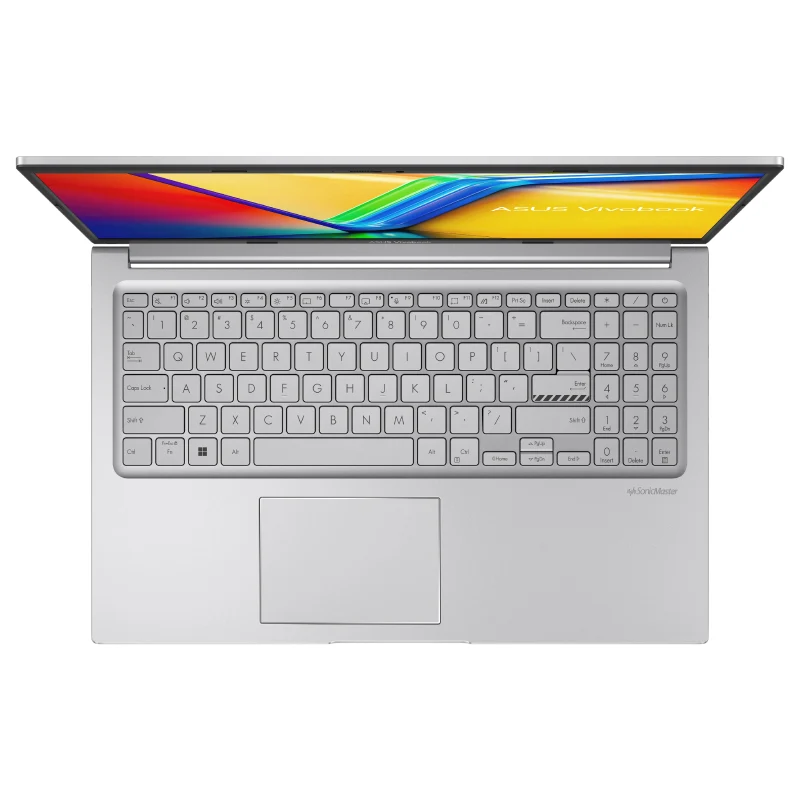 لابتوب أسوس فيفوبوك 15 X1504VA، مقاس 15.6 بوصة بدقة FHD، معالج كور 5 120U، ذاكرة وصول عشوائي 8 جيجابايت، قرص حالة صلبة NVMe M.2 بسعة 512 جيجابايت، نظام دوس (بدون نظام تشغيل)، ضمان سنة واحدة، فضي