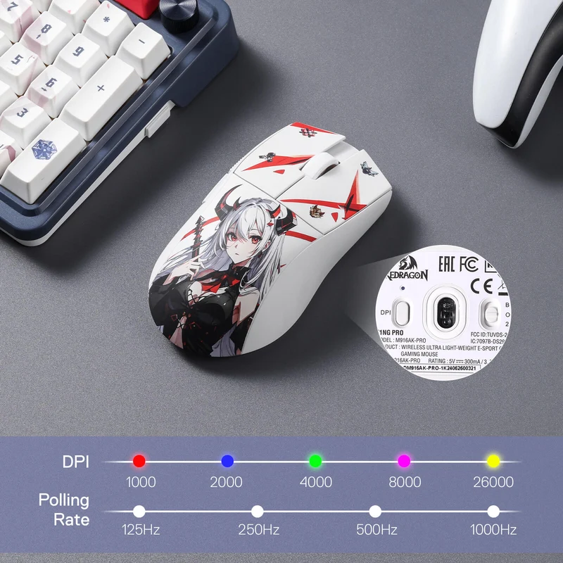 EISA K686 PRO SE Keyboard & K1NG M916 PRO (1K Hz) Mouse Anime Combo