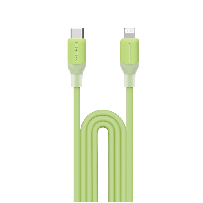 MOMAX 1-Link Flow CL Cable - USB-C / Lightning / 1.2 Meter / Mint Green