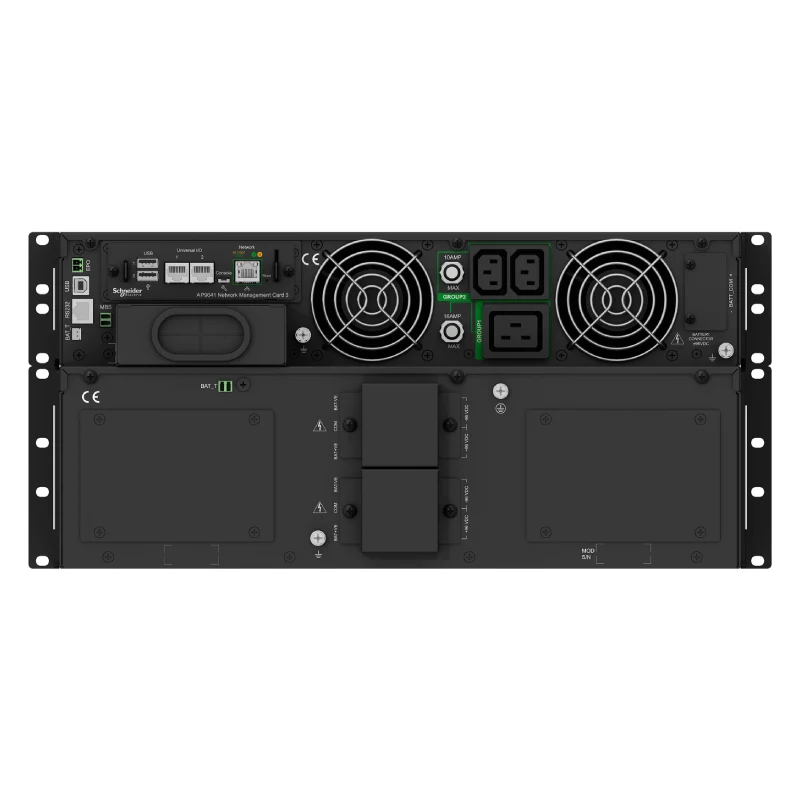 مزود طاقة غير منقطع إيه بي سي سمارت UPS RT ‏8000VA - 8 آلاف واط / 8 آلاف فولت أمبير / تحويل مزدوج أونلاين / تركيب في رف/وضع برجي