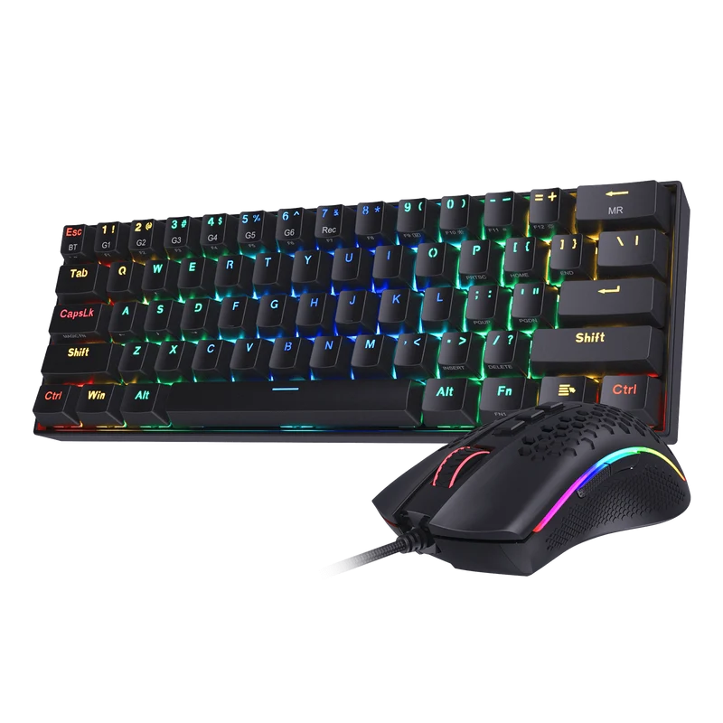 K530 PRO 60% RGB Wireless Mechanical Black Keyboard M808 Black Lightweight RGB Gaming Mouse Bundle