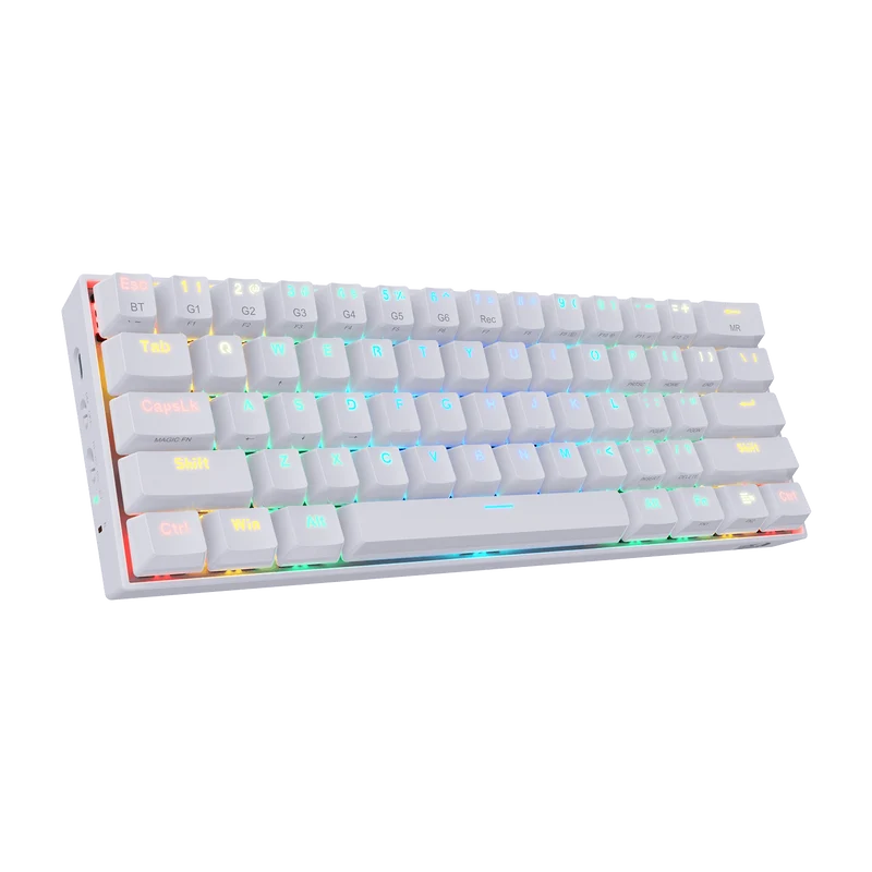 K530 PRO 60% RGB Black & White Wireless Mechanical Keyboard Bundle (Brown Switches)
