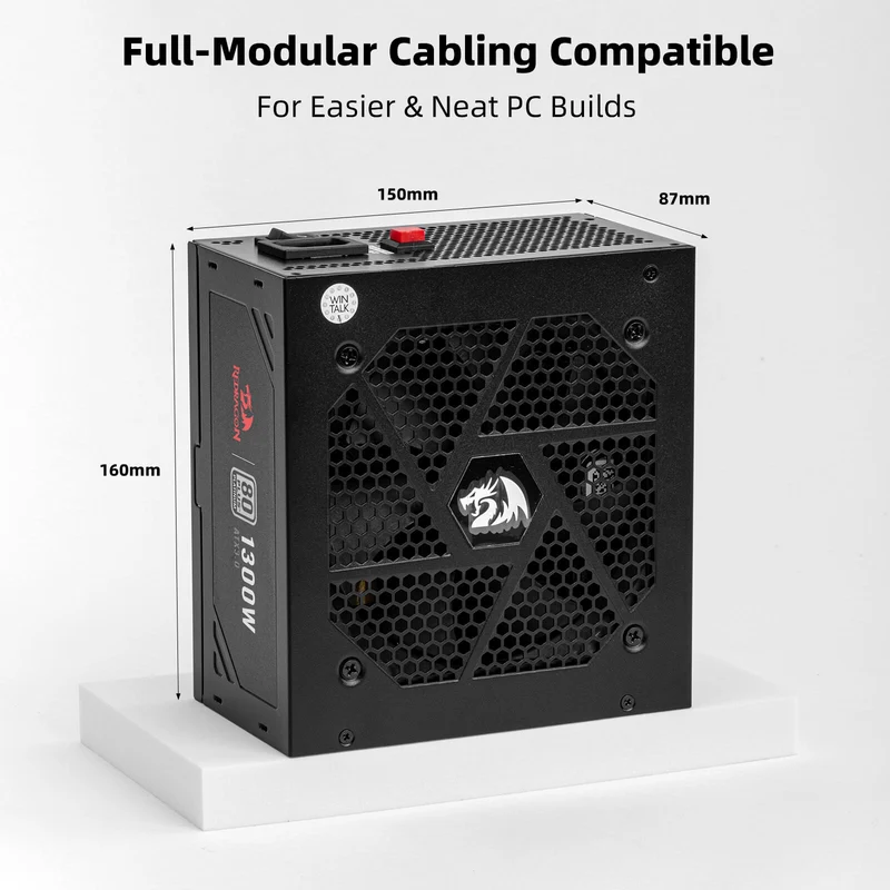 80+ Platinum 1000/1300 Watt ATX 3.0 Fully Modular Power Supply Includes a FREE 12VHPWR Cable