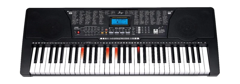 Wansa 61 Keys Musical Keyboard, KL-91M - Black
