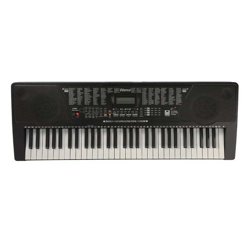 Wansa 61 Keys Musical Keyboard, KL-91M - Black