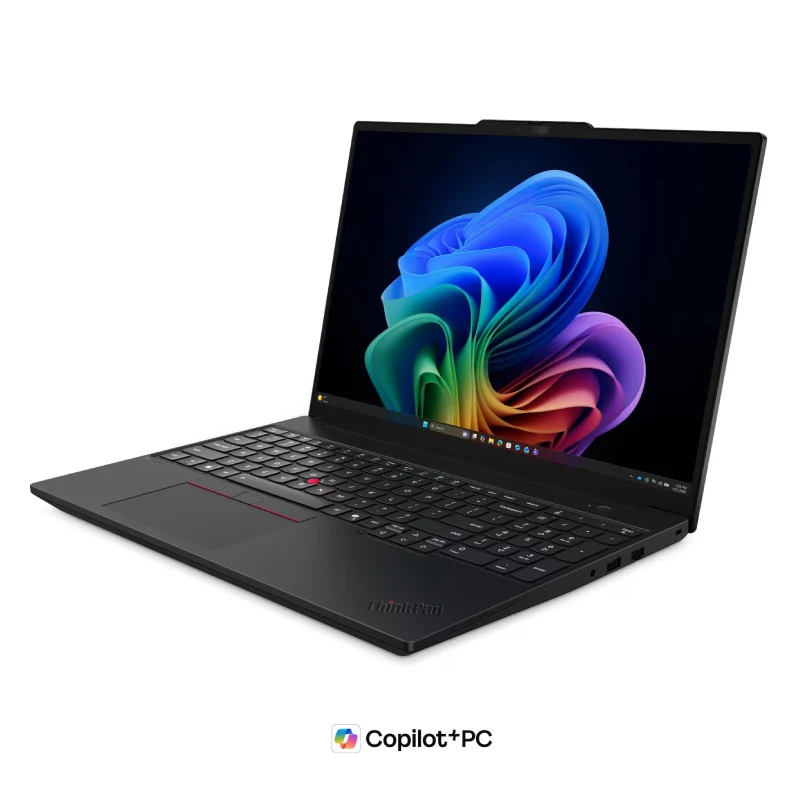 لابتوب لينوفو ثينك باد T16 الجيل الخامس كوبايلوت+ PC، مقاس 16.0 بوصة WUXGA، معالج ألترا 5 325، ذاكرة وصول عشوائي 16 جيجابايت، قرص حالة صلبة NVMe M.2 بسعة 512 جيجابايت، حتى 47 TOPS، ضمان 3 سنوات، عربي/إنجليزي، باللون الأسود