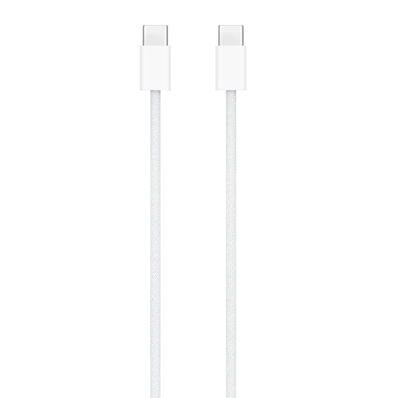 كابل شحن آبل USB-C، قدرة 60 واط، طول 1 متر، باللون الأبيض