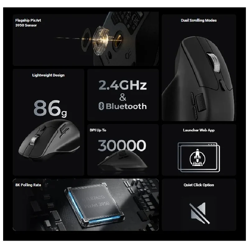 Keychron M6 Wireless Mouse - Bluetooth / Black